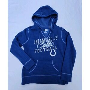 Indianapolis Colts NFL Team Apparel Glitter Graphic Hoodie Small Womens